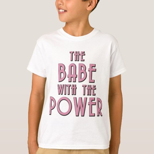 T-shirt Le bébé avec la puissance (Devant)