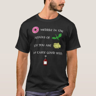 T-shirt Le beignet se mêlent dans les affaires des dragon