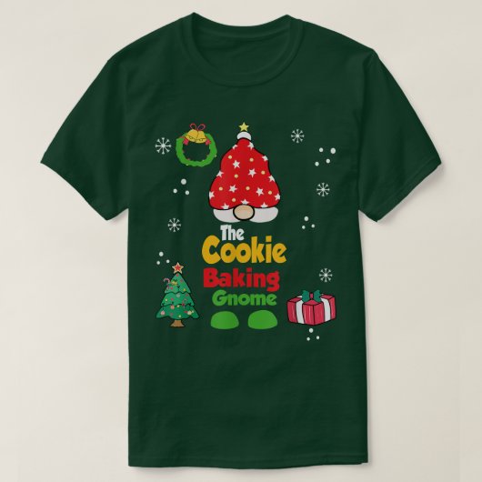 T-shirt le biscuit cuisson gnome drôle de Noël pyjamas de (Design devant)