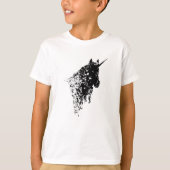 T-shirt Le blanc de conception de licorne badine le (Devant)