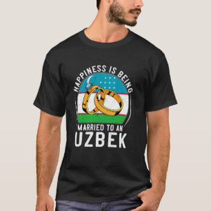 T-shirt Le bonheur, c'est être marié à un mariage ouzbek