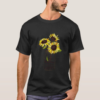T-shirt Le bonheur des femmes est Gram Life Sunflower Art