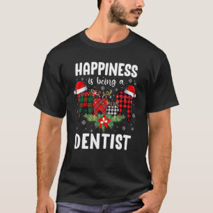 T-shirt Le Bonheur D'Être Dentiste Buffalo Plaid Teeth C