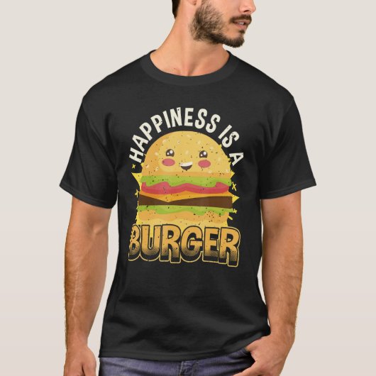 T-shirt Le Bonheur Est Burger Hamburger & Cheeseburger Cos (Devant)