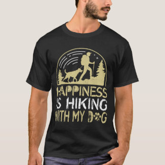 T-SHIRT LE BONHEUR EST DE FAIRE DE LA RANDONNÉE AVEC MON C