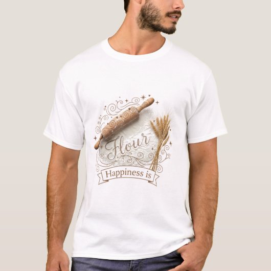 T-shirt Le bonheur est de la farine (Devant)