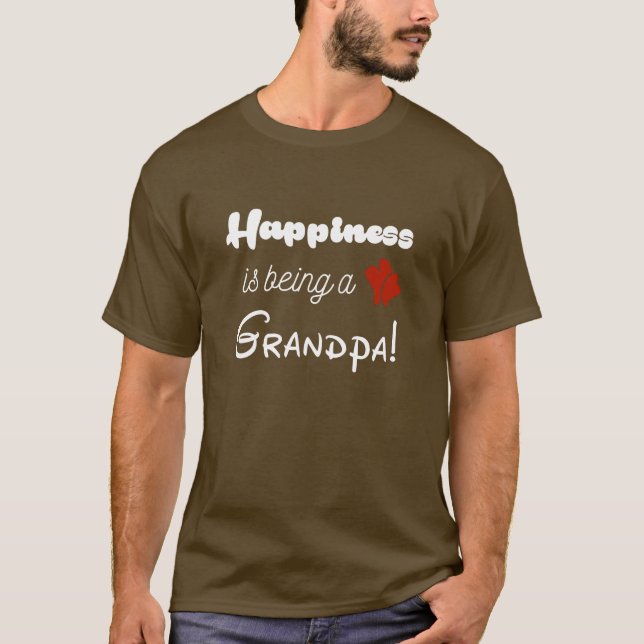 T-shirt Le bonheur est d'être grand-parent (Devant)