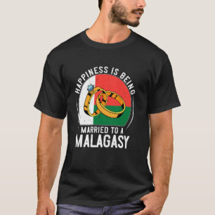 T-shirt Le bonheur est d'être marié à un mariage malgache