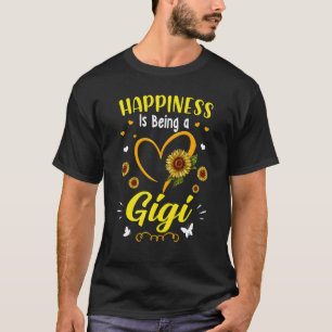 T-shirt Le bonheur est d'être un Gigi Sunflower fête des m