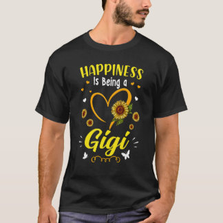 T-shirt Le bonheur est d'être un Gigi Sunflower fête des m
