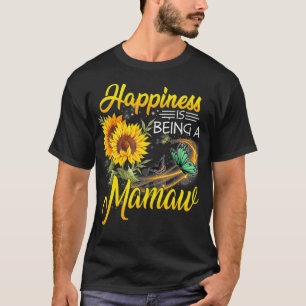 T-shirt Le Bonheur Est D'Être Un Mamaw Tournesol Papillons