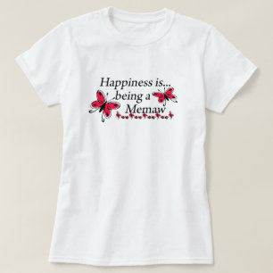 T-shirt Le bonheur est d'être un papillon Memaw