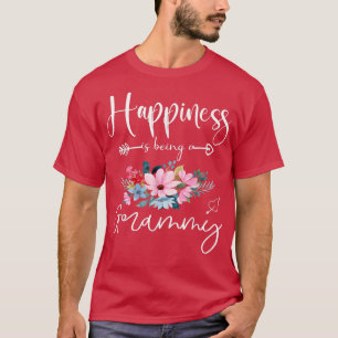 T-shirt Le bonheur est être un Grammy Floral Fête des Mère
