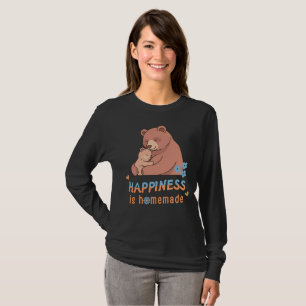 T-shirt Le bonheur est fait maison Maman Ourse et bébé mig