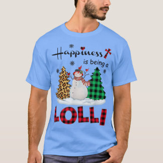 T-shirt Le bonheur est Lolli Snowman Joyeux Noël à