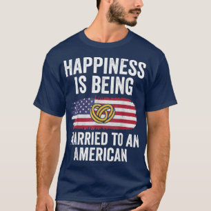 T-shirt Le Bonheur Est Marié À American Couple Mat