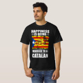 T-shirt Le Bonheur Est Marié À Un Catalan (Devant entier)