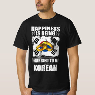 T-shirt Le Bonheur Est Marié À Un Coréen