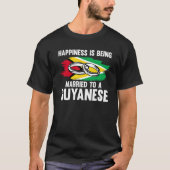 T-shirt Le Bonheur Est Marié À Un Guyana Guyanais (Devant)