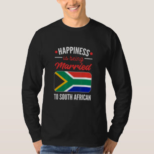 T-shirt Le Bonheur Est Marié À Un Sud-Africain