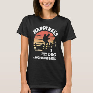 T-shirt Le Bonheur Est Mon Chien Et De Bonnes Bottes De Ra