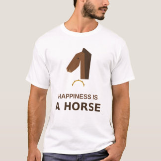 T-shirt Le bonheur est un cheval – Cadeau pour amateur de
