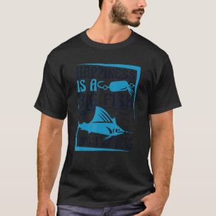 T-shirt Le bonheur est un gros poisson et un témoin Ocean