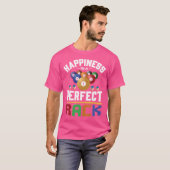 T-shirt Le Bonheur Est Un Rack Parfait Funny Pool Billard  (Devant entier)