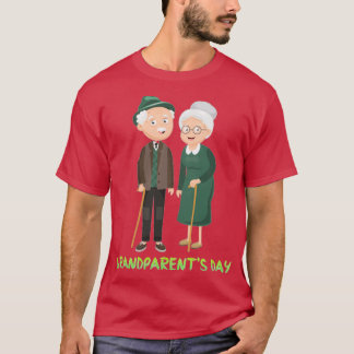 T-shirt Le bonheur passe du temps avec mes grands-parents 
