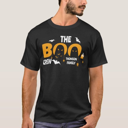 T-shirt Le boo Crew drôle Custom Family Éffrayant Hallowee (Devant)