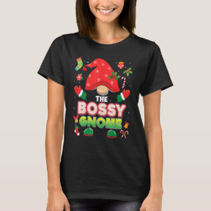 T-shirt Le Bossy Gnome Correspondant Famille Joyeux Noël P