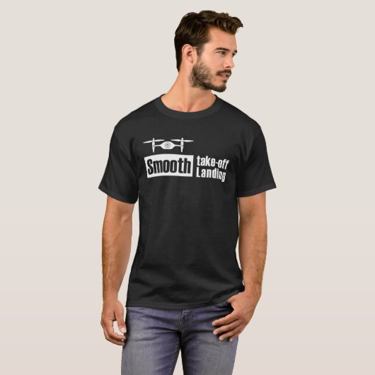 T-shirt Le bourdon lisse enlèvent v1 de débarquement lisse (Devant entier)