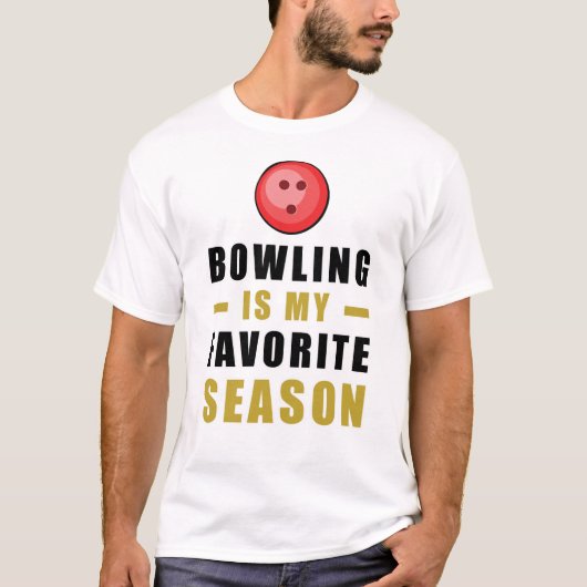 T-shirt Le bowling est ma saison préférée (Devant)