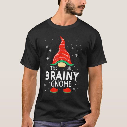 T-shirt Le Brainy Gnome Famille de Noël Pyjama Brainy Gn (Devant)