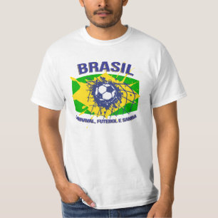 T-shirt Le Brésil Carnaval, samba de Futebol e folâtre l