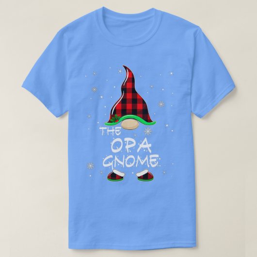 T-shirt Le Buffalo Opa Gnome Plaid Matching Family Christ (Design devant)