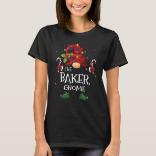 T-shirt Le Buffle Baker Gnome Plaid Christmas Tree Light