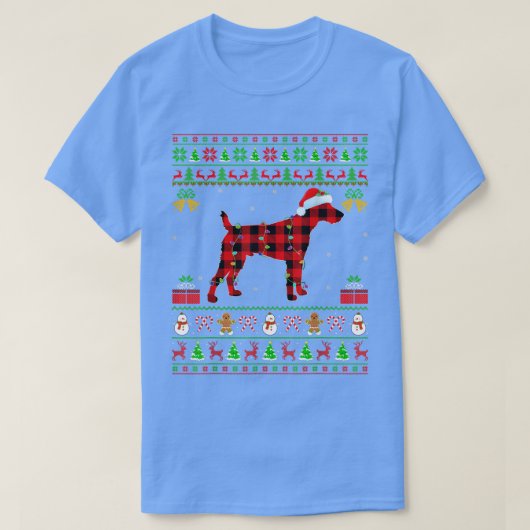 T-shirt Le Buffle Correspondant Plaid Laid Pour Terrier Ch (Design devant)