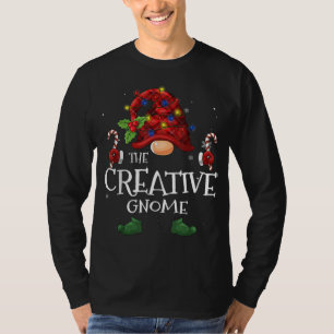T-shirt Le Buffle Gnome Creative Plaid Christmas Tree Li