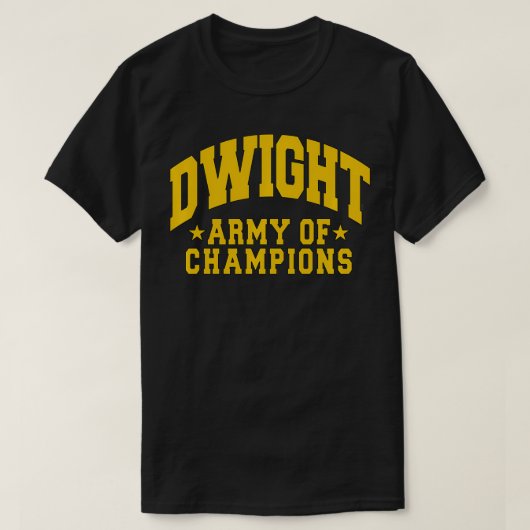 T-shirt Le bureau Dwight Armée des champions (Design devant)