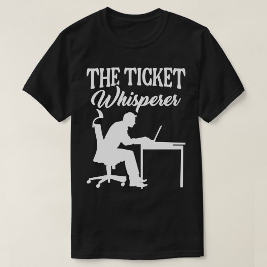 T-shirt Le bureau informatique de Ticket Whisperer (Design devant)