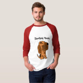 T-shirt Le BZ chemise de limier de chien de Sherlock (Devant entier)