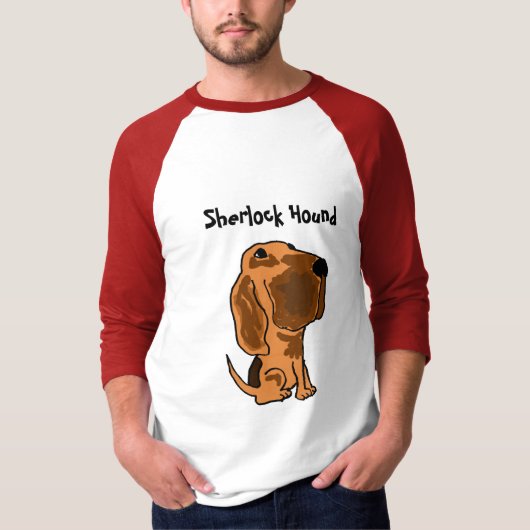 T-shirt Le BZ chemise de limier de chien de Sherlock (Devant)