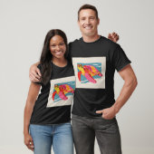 T-shirt Le cadeau de la tortue patchwork (Unisexe)