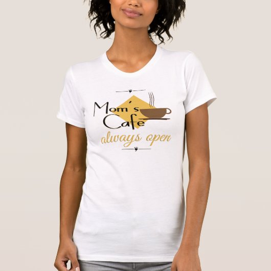 T-shirt Le café de maman toujours ouvert (Devant)