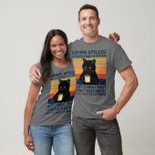 T-shirt Le Café Écrit À L'Arrière Est Eeffoc Chat Boire (Unisexe)