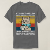 T-shirt Le café épelé à l'envers est Eeffoc - Cats Drink C (Design devant)