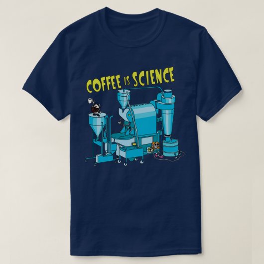 T-shirt Le café est la science (Design devant)