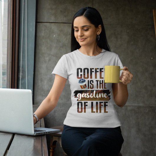 T-shirt Le café est l'essence de la vie amusant café citat