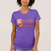 T-shirt Le Café Est Mon Amour Valentin Café Amusant (Devant)